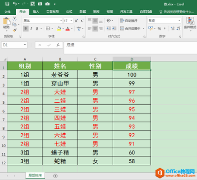 excel表格成绩排序,excel表格成绩排序公式