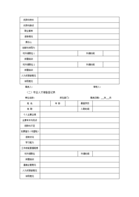 人力资源管理表格,人力资源管理常用表格样式